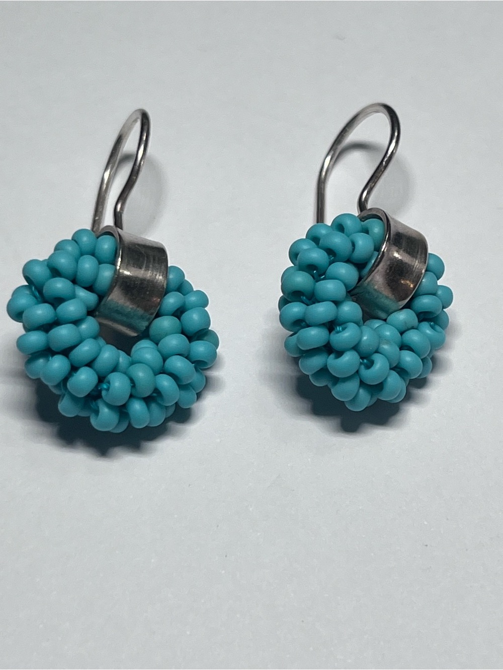 Colombian Claudia Fajardo Woven Earrings- Beaded Cluster Drop Earrings